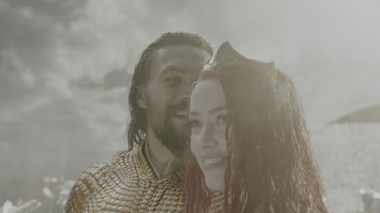 <p>If there was an award for awkward onscreen kisses, Jason Momoa and Amber Heard would certainly be nominees for 2018’s <em>Aquaman</em>. </p> <p>Momoa plays Arthur Curry, also known as Aquaman, and Heard plays his love interest, Mera, princess of Xebel. Even though Mera is engaged to King Orm (Patrick Wilson), she sides with Aquaman and helps him save Atlantis from Orm’s evil plans.</p> <p>Mera and Aquaman kiss during the big battle scene in the movie’s third act, but it’s quite devoid of any real romance. Maybe it’s because they’re on a giant green screen pretending to be underwater?</p>