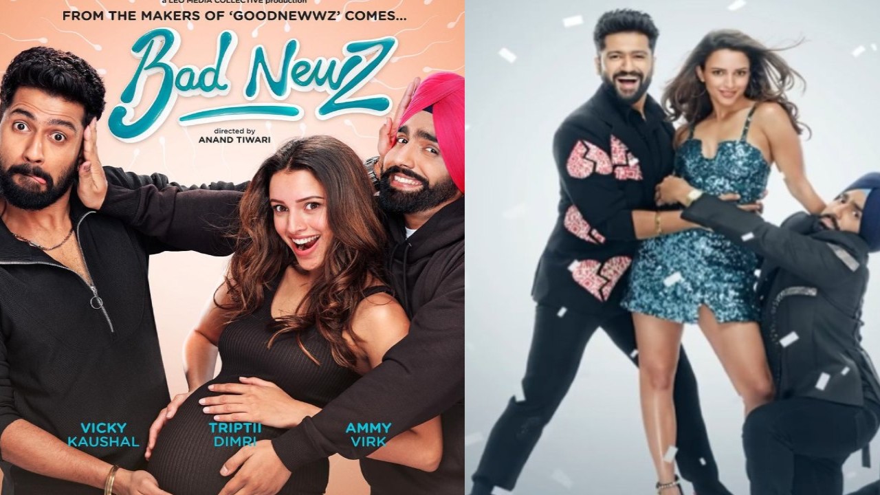 Bad Newz: Vicky Kaushal, Triptii Dimri, Ammy Virk Starrer's New POSTER ...