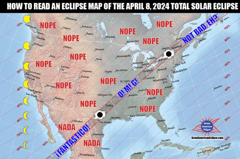 Solar eclipse 'nope' map shows all US areas that WON'T see rare phenomenon