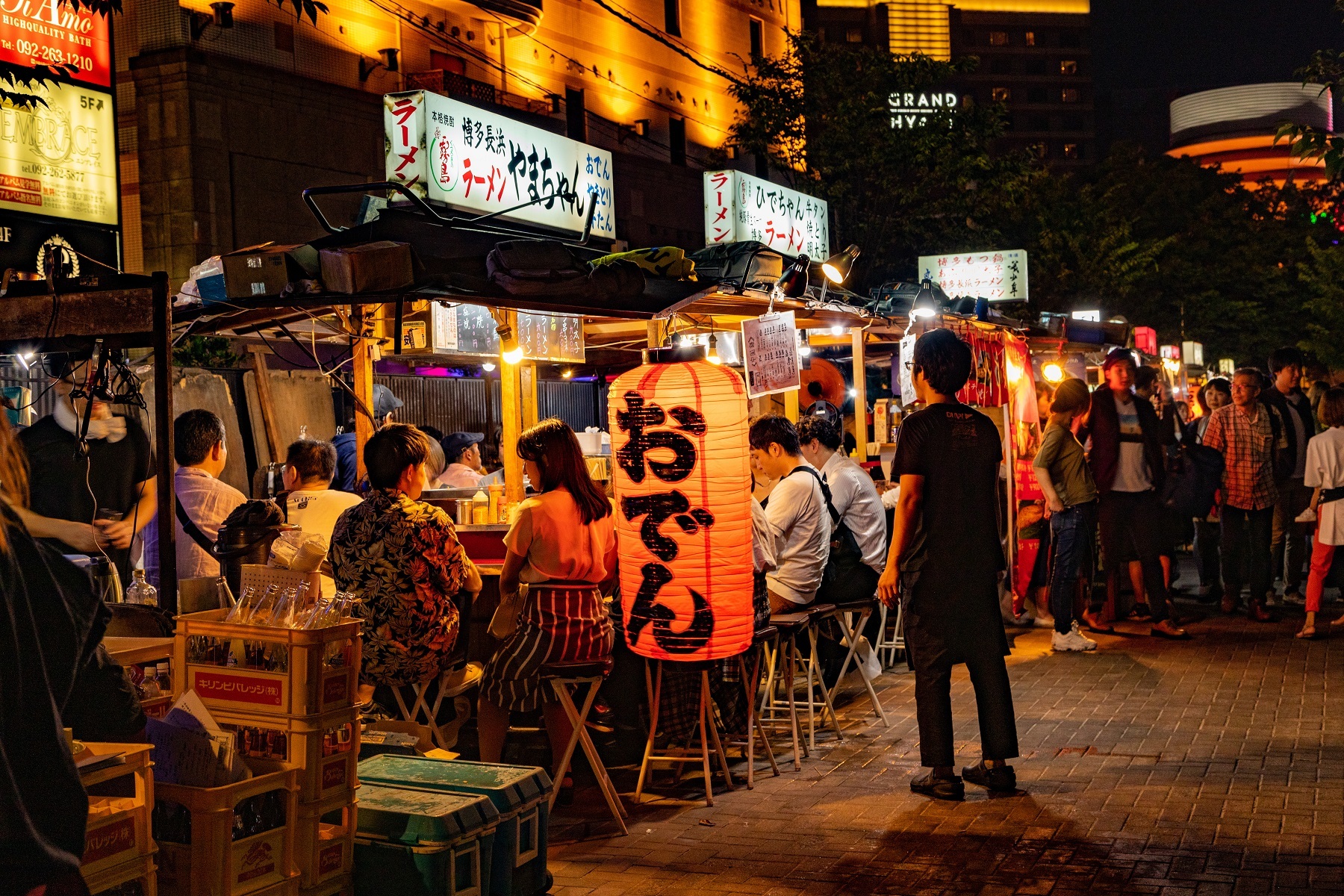 <p>Excellent and inexpensive street food can be found in almost every city in Japan. However, the delicacies served at the stalls in <a href="https://www.japan.travel/en/destinations/kyushu/fukuoka/fukuoka-city/">Fukuoka</a>, a port town on the island of Kyushu, are reputed to be some of the best. </p><p>Serving freshly cooked seafood, famously good tonkotsu ramen and much more, the <a href="https://www.japan.travel/en/spot/273/"><em>yatai</em></a> (or food stalls) are a fantastic place to get a bite to eat, chat with locals and experience the charm of this relaxed city.</p>