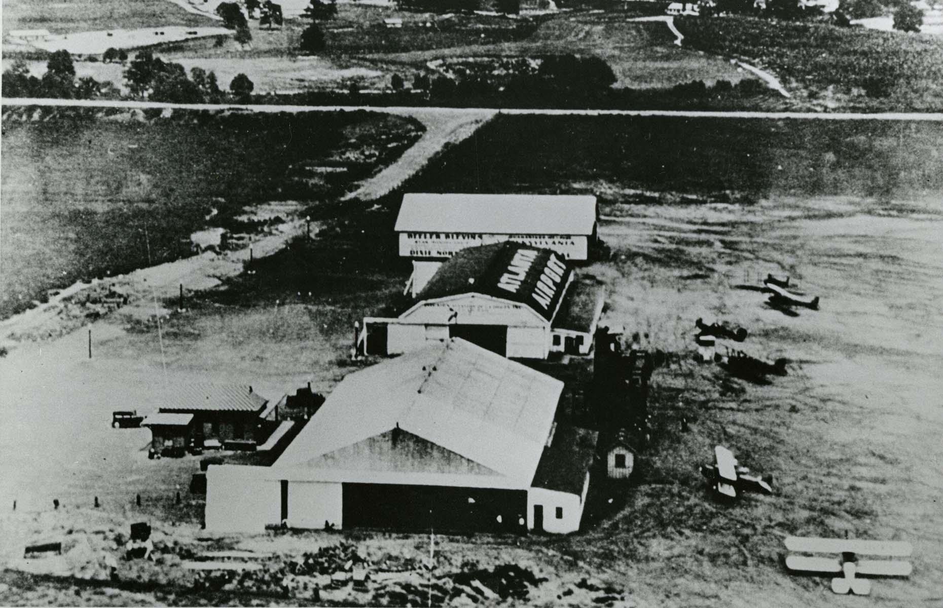 <p>Before Atlanta's main airport began taking shape in the 1920s, its site was occupied by an abandoned racetrack. Initially named Candler Field after the site's former owner, the airport saw its first commercial flight in 1926 and welcomed famed aviator Charles Lindbergh a year later. The airport would double in size during the Second World War and had become the busiest airport in the US by 1957 – and the busiest in the world between midday and 2pm each day. This 1927 image captures the airport in its earliest stages.</p>  <p><span><strong>Liking this? Click on the Follow button above for more great stories from loveEXPLORING</strong></span></p>