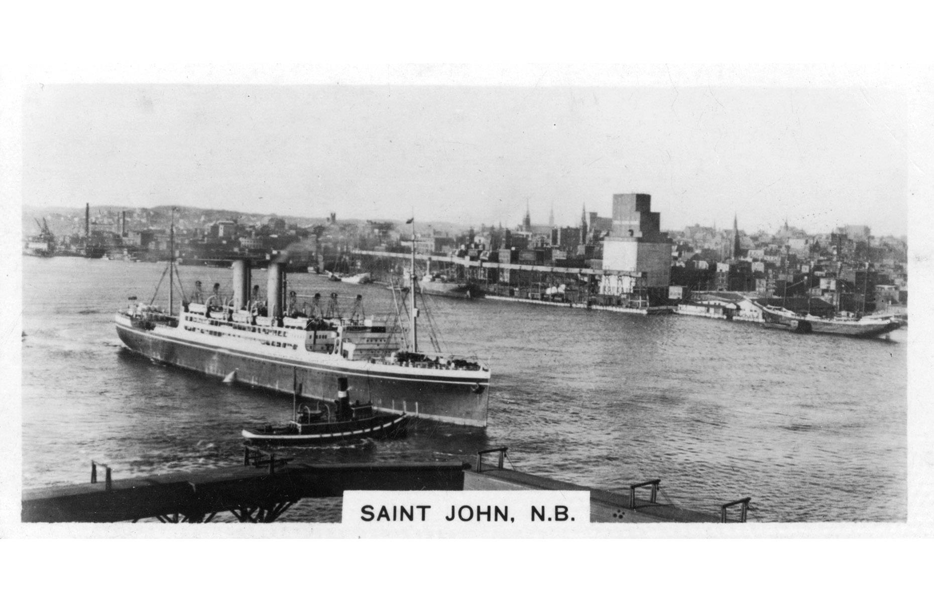 <p>Located on the Bay of Fundy, Saint John was Canada’s first incorporated city and has always thrived off its maritime location. Served by the highest tides on Earth and a year-round ice-free harbor, the city's waterfront was blessed with natural advantages. Before the days of plane travel, Port Saint John was a vital point of entry for immigrants into Canada, and had emerged as the largest shipbuilding city in British North America by the early 19th century. This image from the 1920s shows Port Saint John in all its early industrial glory.</p>