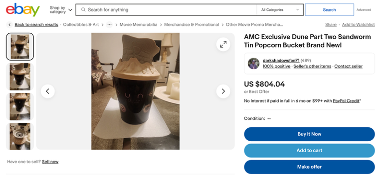 Dune’s Deranged Sandworm Popcorn Buckets Are Being Listed for Hundreds ...