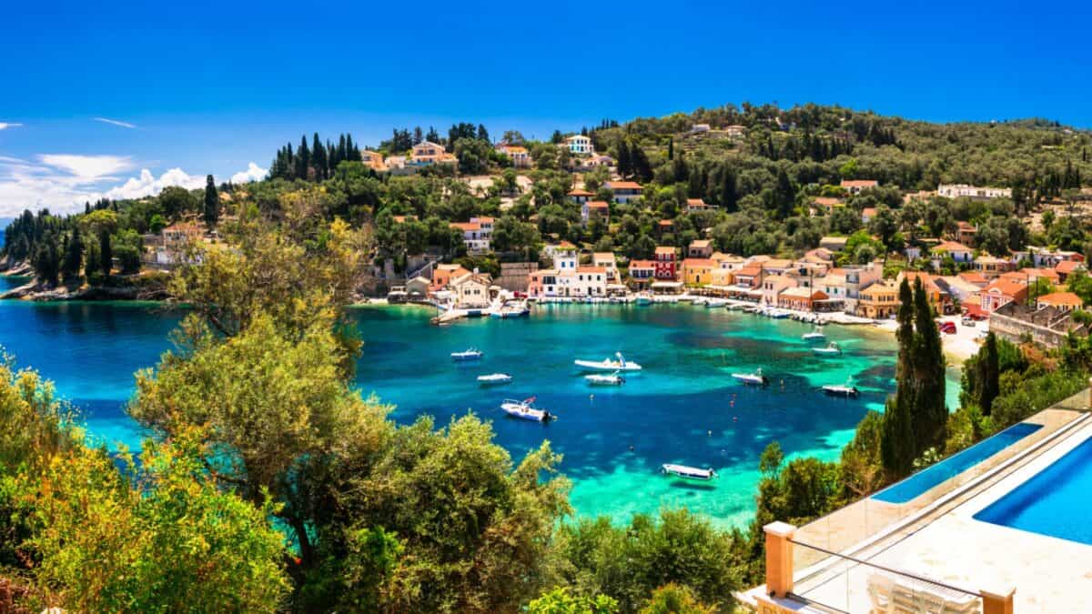 <p>This small, laid-back island off the coast of Corfu is where you’ll want to go to get away from everything. Gaios is the island’s main port town, with colorful buildings that look almost like Portofino, Italy.</p><p>There’s no airport on this island, so the only way to get here is by ferry, making it much less touristy than the other islands. However, if Paxos is still too busy for you, then head to Antipaxos. It’s an even smaller island off Paxos’s coast with neon-blue water and miles of untouched beaches. </p>