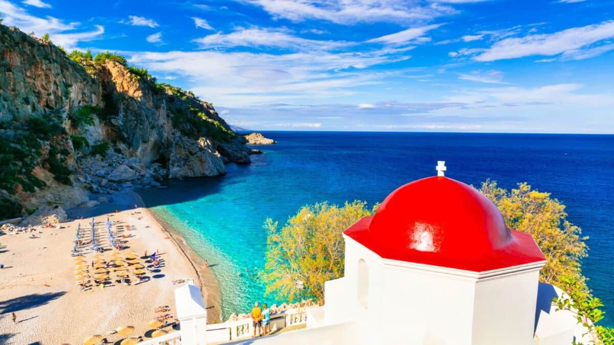 <p>With a population of just 7,000, this island is truly off the beaten path. The island between Crete and Rhodes sees nowhere near the number of tourists that these two islands see. The main city of Karpathos has ancient ruins, a little archaeological museum, and a quaint little old town.</p><p>Kira Panagia Beach is one of the most beautiful beaches on the island. It is great for snorkeling and sunbathing. It is pretty difficult to get to, but it is 100% worth it!</p>