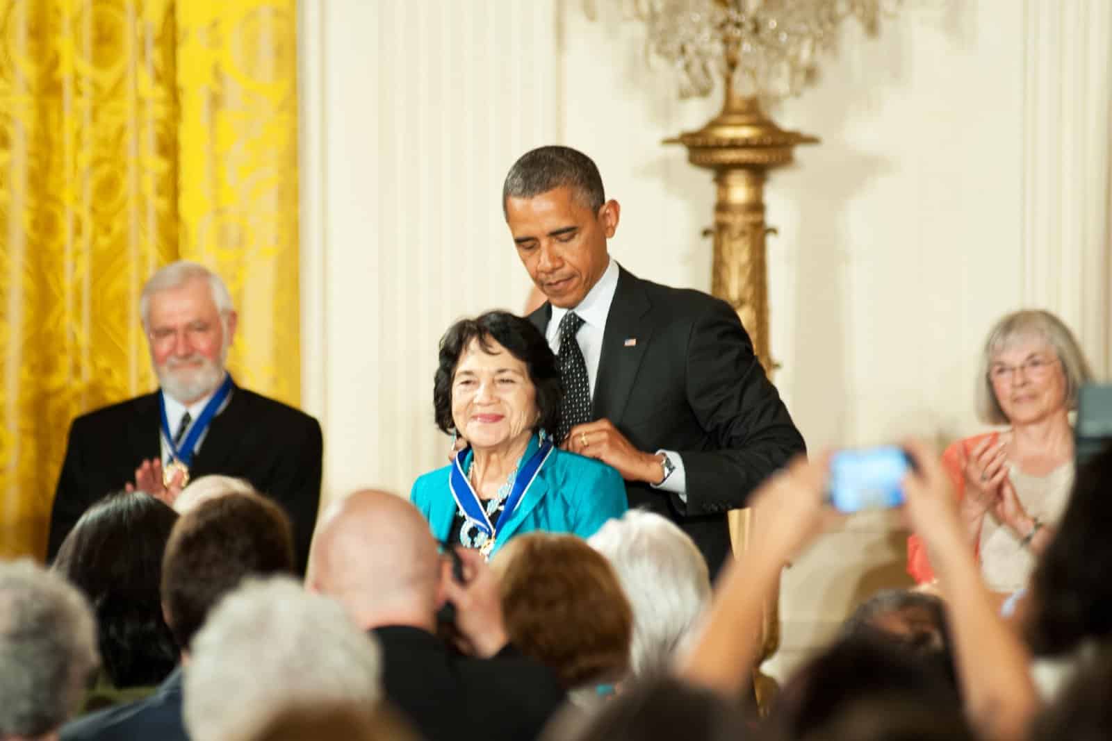 Image Credit: Shutterstock / Rena Schild <p><span>Dolores Huerta, a Chicana labor leader and civil rights activist, co-founded the National Farm Workers Association alongside Cesar Chavez, championing the rights of migrant workers and fighting against exploitative labor practices in agriculture.</span></p>