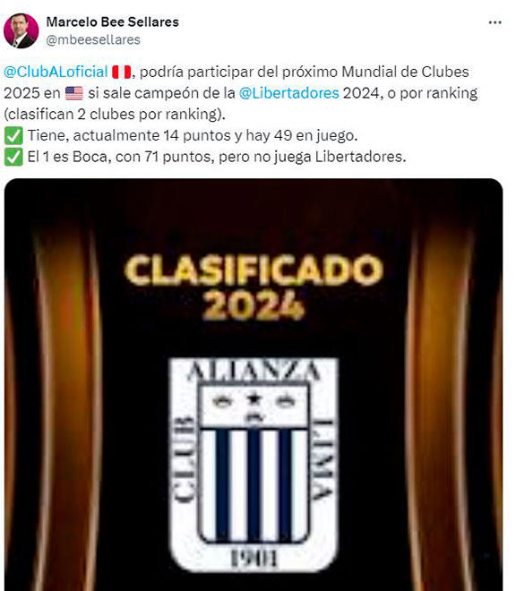 ¿Qué debe pasar para que Alianza vaya al Mundial de Clubes 2025 y deje