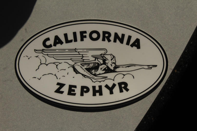 A sticker displays the original California Zephyr logo. Bob Johnston