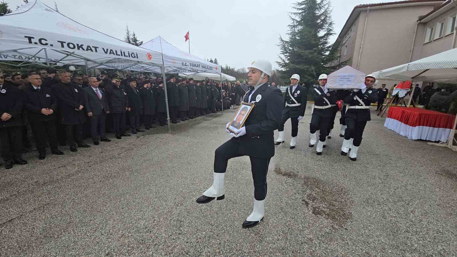 tokat’ta kalp krizi sonucu vefat eden polis memuru için tören düzenlendi