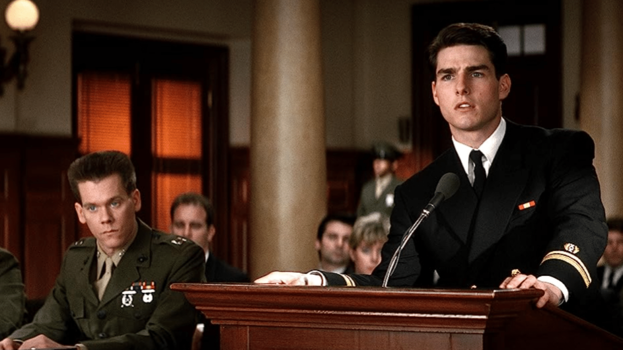 <p><span>When a young Marine is found murdered at Guantanamo Bay Naval Base, a Navy lawyer (Cruise) defends the two soldiers (Wolfgang Bodison and James Marshall) charged with killing him.</span></p><p><span>One of the best courtroom dramas of all time,</span><i><span> A Few Good Men</span></i><span> shows the boundless possibilities of pairing a well-written script with an enormous ensemble cast. Though the film comprises supporting players like Jack Nicholson, Kevin Bacon, Kiefer Sutherland, and Cuba Gooding Jr., Cruise himself is never drowned out, playing his main role with as much candor and dedication to justice as Atticus Finch.</span></p>