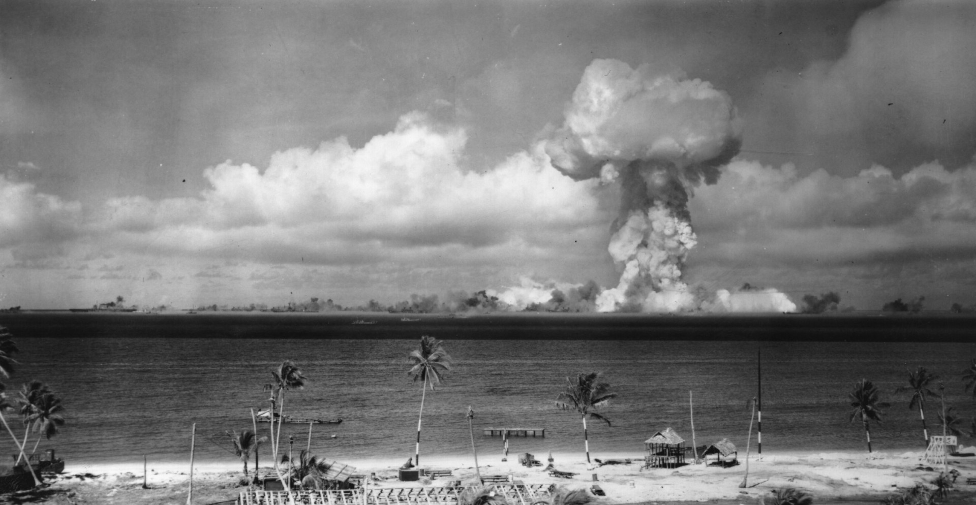 <p>Under the lagoon, you'll find the remains of nearly a dozen ships sunk during Operation Crossroads in 1946. Bikini Atoll itself is safe to visit, but avoid eating the coconuts!</p><p><a href="https://www.msn.com/en-us/community/channel/vid-7xx8mnucu55yw63we9va2gwr7uihbxwc68fxqp25x6tg4ftibpra?cvid=94631541bc0f4f89bfd59158d696ad7e">Follow us and access great exclusive content every day</a></p>