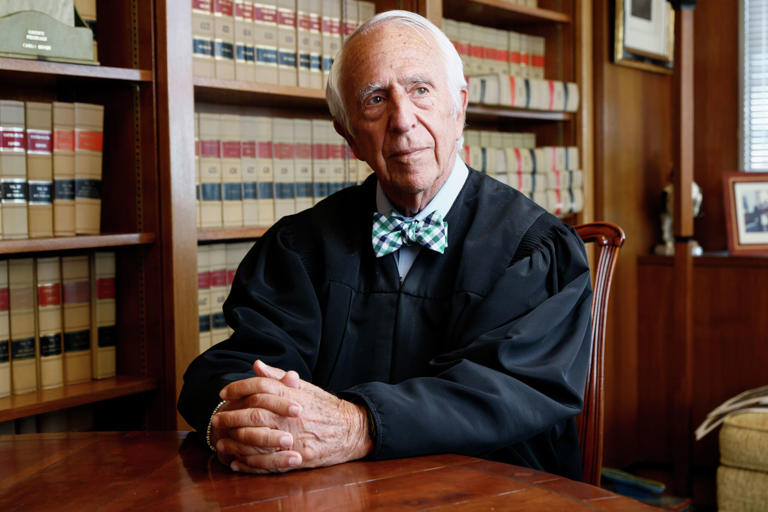 U.S. District Judge Charles Breyer is shown in his chambers at the Phillip Burton Federal Building and U.S. Courthouse in San Francisco on Wednesday.