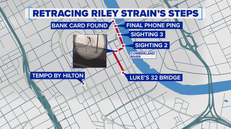 Riley Strain approaches bridge in last-known footage: Parents