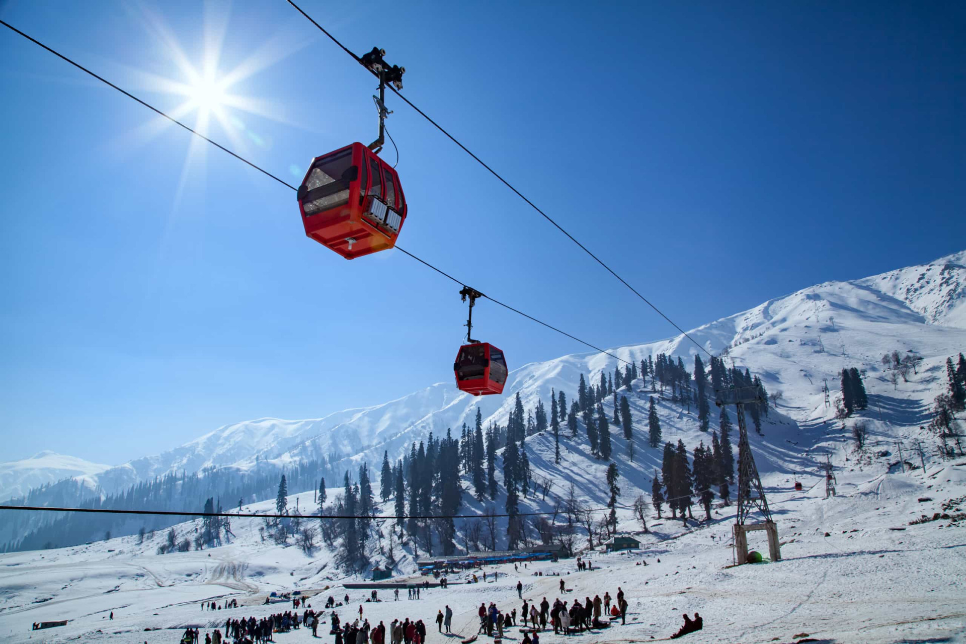 <p>Gulmarg is located in the Baramulla district of Jammu state. Set in the beautiful Kashmir Valley, the hill station marks one of the region's best skiing spots. It's also a convenient base for treks to the <a href="https://www.starsinsider.com/travel/160548/himalayas-the-worlds-most-beautiful-and-deadly-mountains" rel="noopener">Himalayas</a>. Visit between May and September and you can even practice your swing on an 18-hole golf course, one of the highest layouts in the world!</p>