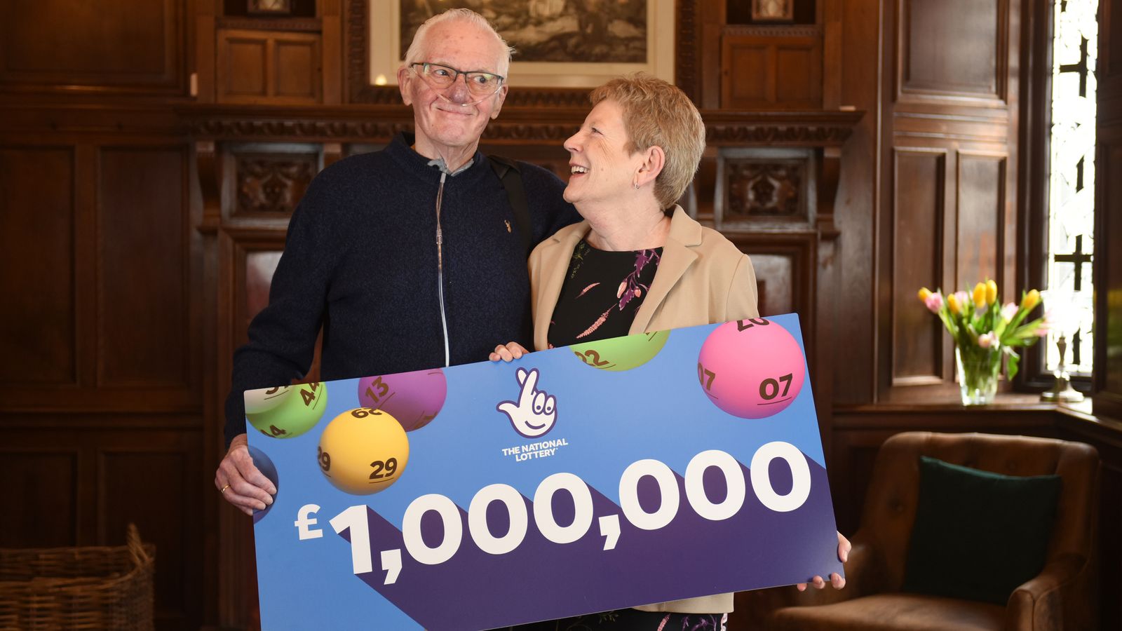 'i thought it was a scam': woman who won £1m on lottery to buy new home with terminally ill husband