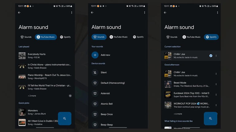 alarm sound screenshot Google Clock