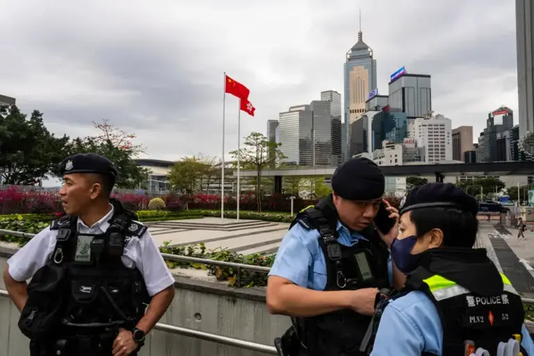 ▲香港《基本法》23條生效後，對於「危害國安」的犯罪行為將有進一步的制裁。（圖／美聯社／達志影像）
