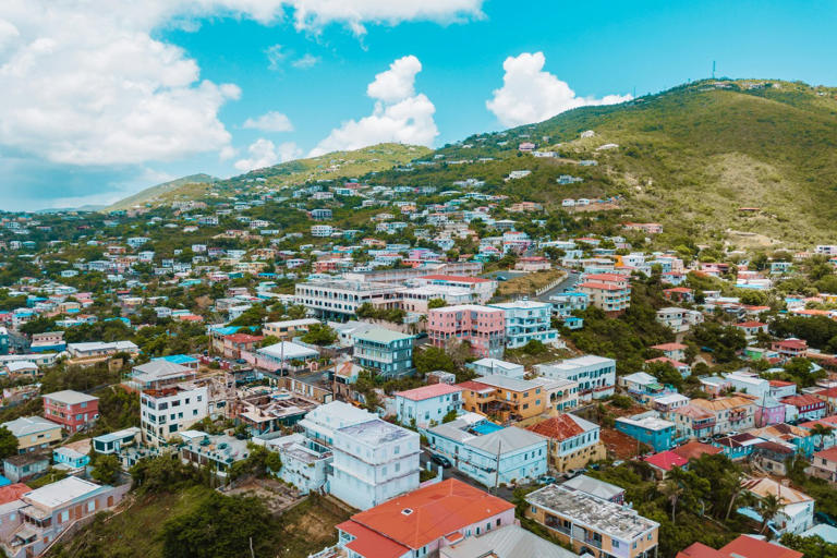 Colorful Houses on St. Thomas Virgin Islands