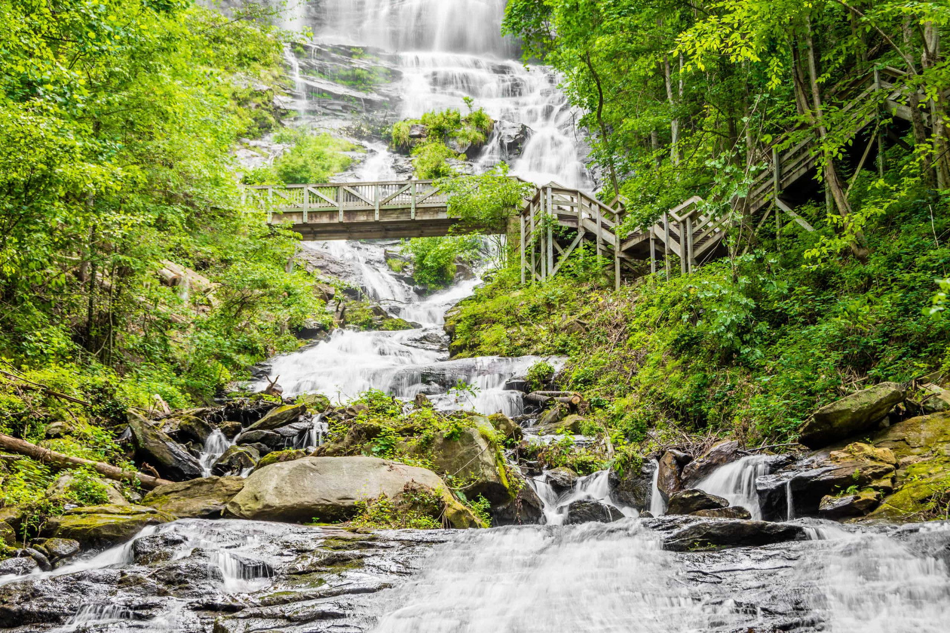 <p>Located in Dawson County, this impressive state park is home to Georgia's largest waterfall. The Amicalola Falls tumble 729 ft (222 m) down leafy mountainside, and can be admired from a bridge crossing the mighty waters.</p><p><a href="https://www.msn.com/en-us/community/channel/vid-7xx8mnucu55yw63we9va2gwr7uihbxwc68fxqp25x6tg4ftibpra?cvid=94631541bc0f4f89bfd59158d696ad7e">Follow us and access great exclusive content every day</a></p>