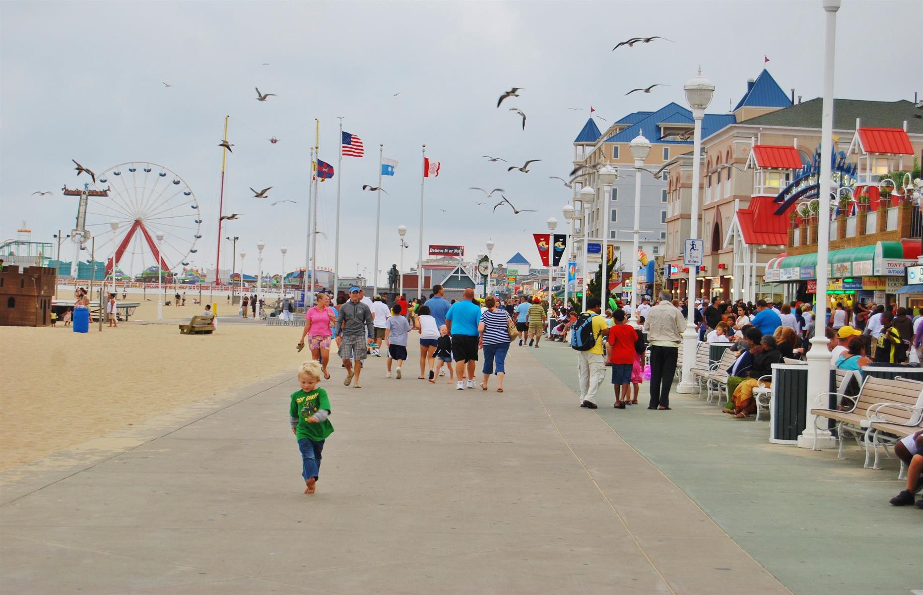 <p>Ocean City's long stretches of sandy beach, iconic boardwalk and amusement park rides have been attracting families since 1875. Being a typical seaside town, it gets pretty overcrowded in summer, making spring an ideal time to visit. The boardwalk itself showcases incredible ocean views but you'll be distracted by its funfair rides, shops and century-old food stalls, including Dolles Candyland which has been dishing out saltwater taffy, caramel popcorn and homemade fudge since 1910. Visit in May for its annual Springfest, a four-day celebration of fun featuring live music, tasty treats and stalls filled with fine arts and crafts to take home as souvenirs.</p>