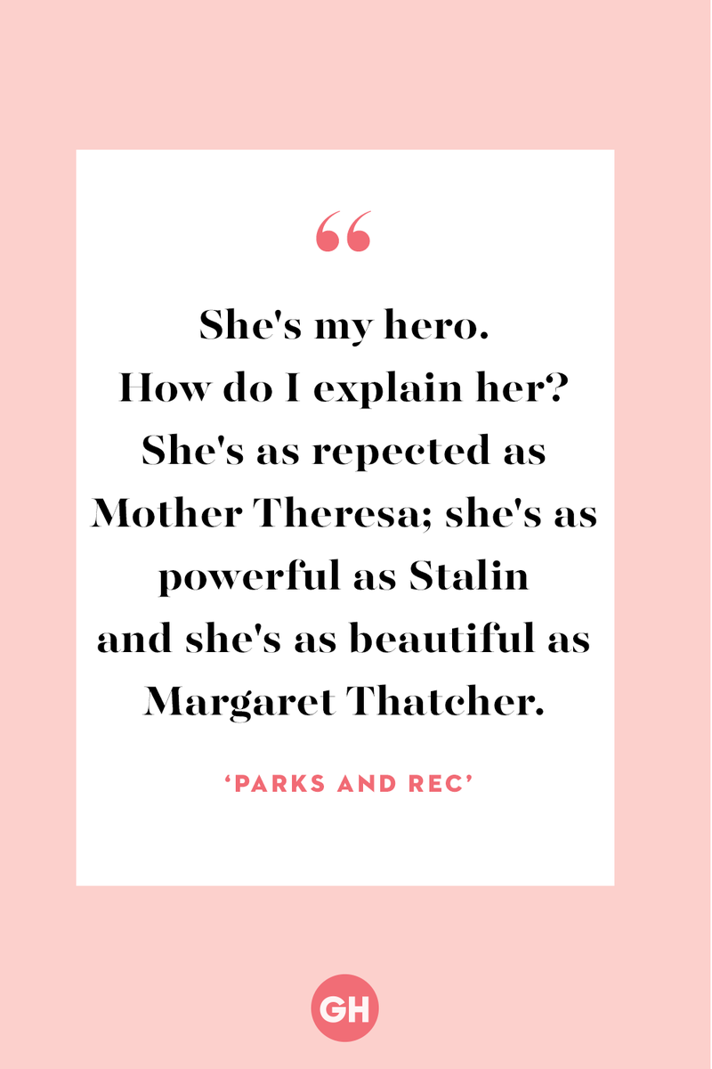 <p>She's my hero. How do I explain her? She's as repected as Mother Theresa; she's as powerful as Stalin and she's as beautiful as Margaret Thatcher.</p>