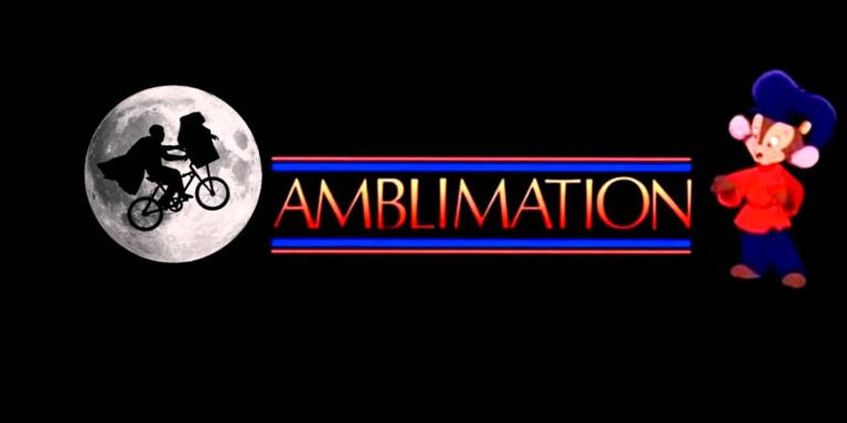 The logo of Amblimation, Steven Spielberg's animation production company