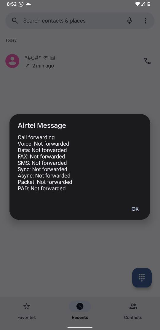 call forwarding splash screen screenshot