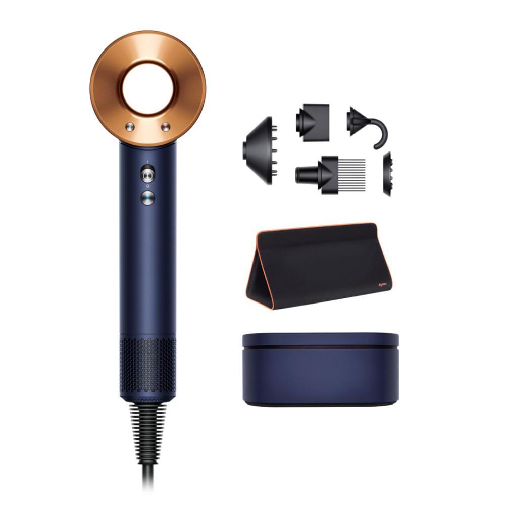 <p><strong>$429.99</strong></p><p><a href="https://go.redirectingat.com?id=74968X1553576&url=https%3A%2F%2Fwww.dyson.com%2Fhair-care%2Fhair-dryers%2Fsupersonic%2Fblue-copper-case&sref=https%3A%2F%2Fwww.menshealth.com%2Fgrooming%2Fg39280455%2Fbest-hair-dryer-for-men%2F">Shop Now</a></p><p>If you’re really going to go for it, this Dyson is the best hair dryer available. Think of it as the Lamborghini of dryers. It’s an investment, for sure, but with the investment comes lightning-fast drying time, a super quiet motor, Intelligent Heat Control that measures air heat and automatically adjusts it, a lightweight that won’t make your arm hurt, and all the attachments you could want (including the best diffuser attachment out there). There’s a reason it’s the favorite of hair pros. “It just outperforms everything else on the market,” says De Zarate.</p><p>We've been using this hair dryer for years, and we can confidently say it's more than paid for itself. Its small size and powerful motor make styling your hair easy and fast. If you have thick hair, this dryer will save you a lot of time getting ready in the morning. We've tried tons of other hair dryers on the market, but nothing beats the Dyson. </p><p><strong><em>Read more: <a href="https://www.menshealth.com/style/g19548403/best-hair-products/">Best Hair Products for Men</a></em></strong></p>