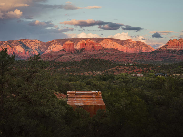 Telescope House by Wendell Burnette offers framed views of Sedona