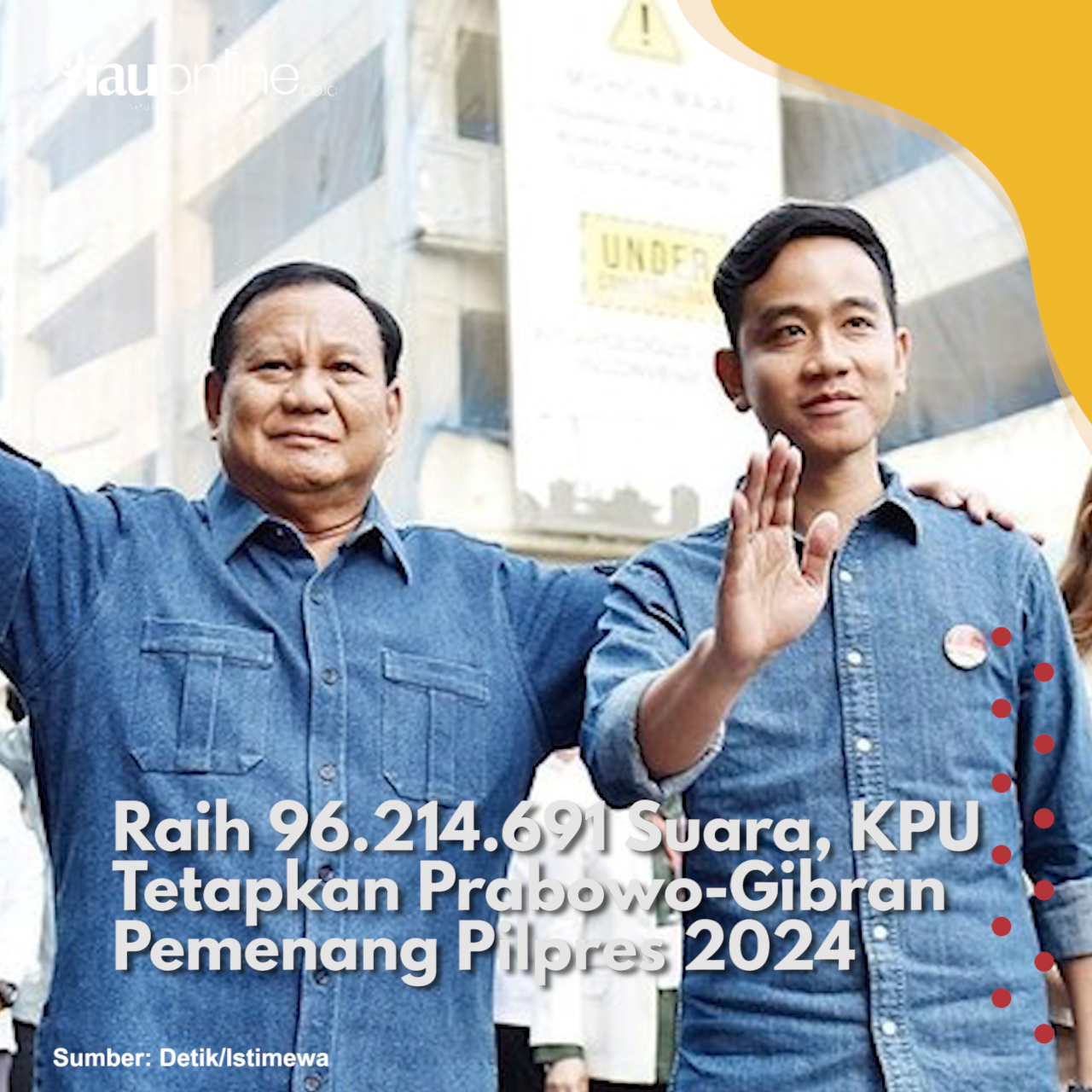 Raih 96.214.691 Suara, KPU Tetapkan Prabowo-Gibran Pemenang Pilpres 2024