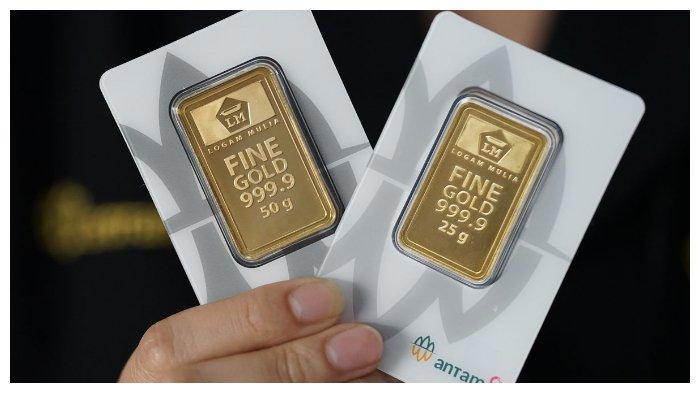 merangkak naik,harga emas hari ini sabtu 15 juni 2024 naik rp14.000,tembus rp 1.347.000 per gram