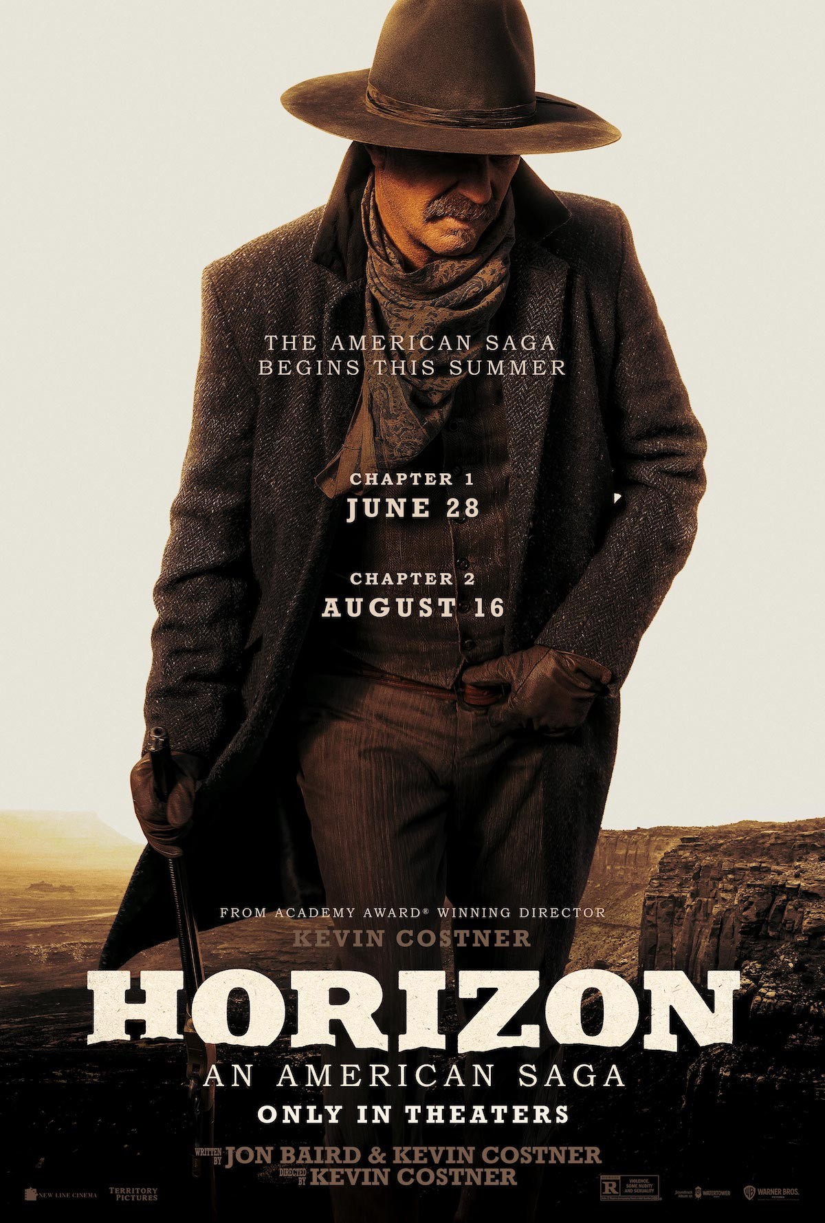 <p>You're going to want to add this summer movie to your list of favorite Westerns. The film covers 1861 to 1865 during the Civil War, and explores themes of family, identity, and good and evil as the United States goes to war. Chapter 2 will premiere August 16.</p><p><em>Horizon: An American Saga: Chapter 1 hits theaters June 28. The movie stars Kevin Costner, Sienna Miller, Sam Worthington, Jena Malone, Owen Crow Shoe, Tatanka Means, Ella Hunt, Isabelle Fuhrman, and Jamie Campbell Bower.</em></p>