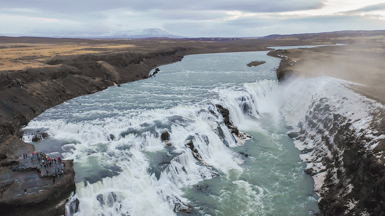 Gullfoss waterfall is one of the stops in Iceland's scenic Golden Circle. Patrick Gorski/NurPhoto via Getty Images
