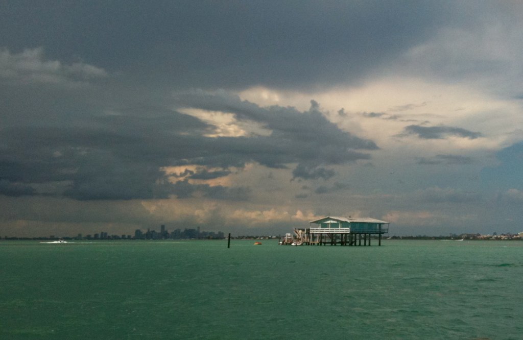 The origins of Stiltsville date back to the 1930s when the first structure was built as a way for fishermen to take shelter while they fished in the bay.