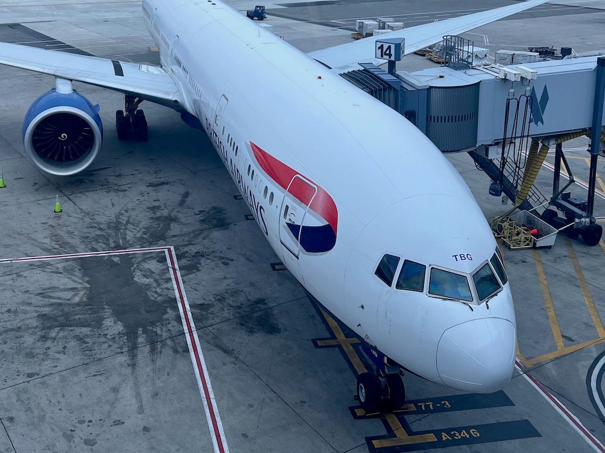 <p>This was my first time flying British Airways since December 2018, when I rode on its <a href="https://www.businessinsider.com/photos-see-inside-british-airways-747-party-plane-cotswold-england-2022-2">now-retired Boeing 747</a> from Las Vegas to London.</p><p>My journey started at Terminal 8 in New York's John F. Kennedy International Airport, where <a href="https://www.businessinsider.com/see-inside-jfk-airport-new-terminal-8-american-british-airways-2022-12">British Airways recently moved in with American Airlines.</a></p>