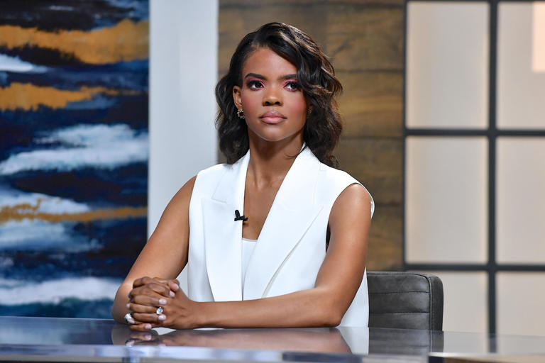 Candace Owens is seen on set of "Candace" on June 25, 2021 in Nashville, Tennessee. The controversial conservative commentator and the Daily Wire recently parted ways.