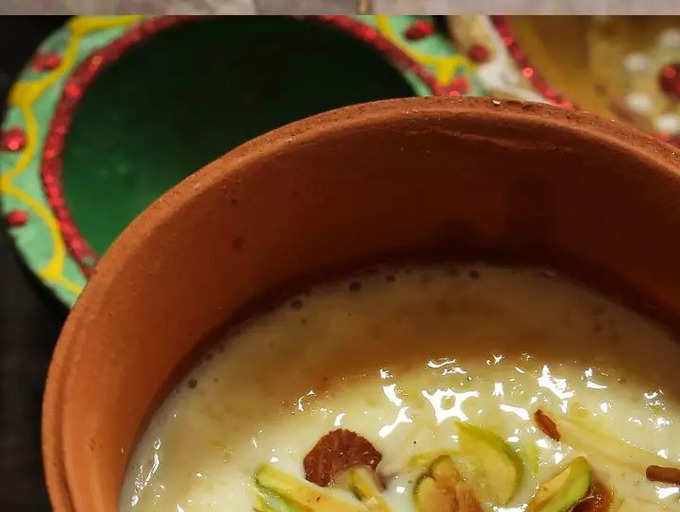 <p>Khurchan is yet another sweet treat from Vrindav and Barsana, which is a popular offering to Lord Krishna and Goddess Radha. </p><p>This sweet dish is made by reducing milk and sugar until it reaches a thick consistency and is topped with nuts and dry fruits.</p>