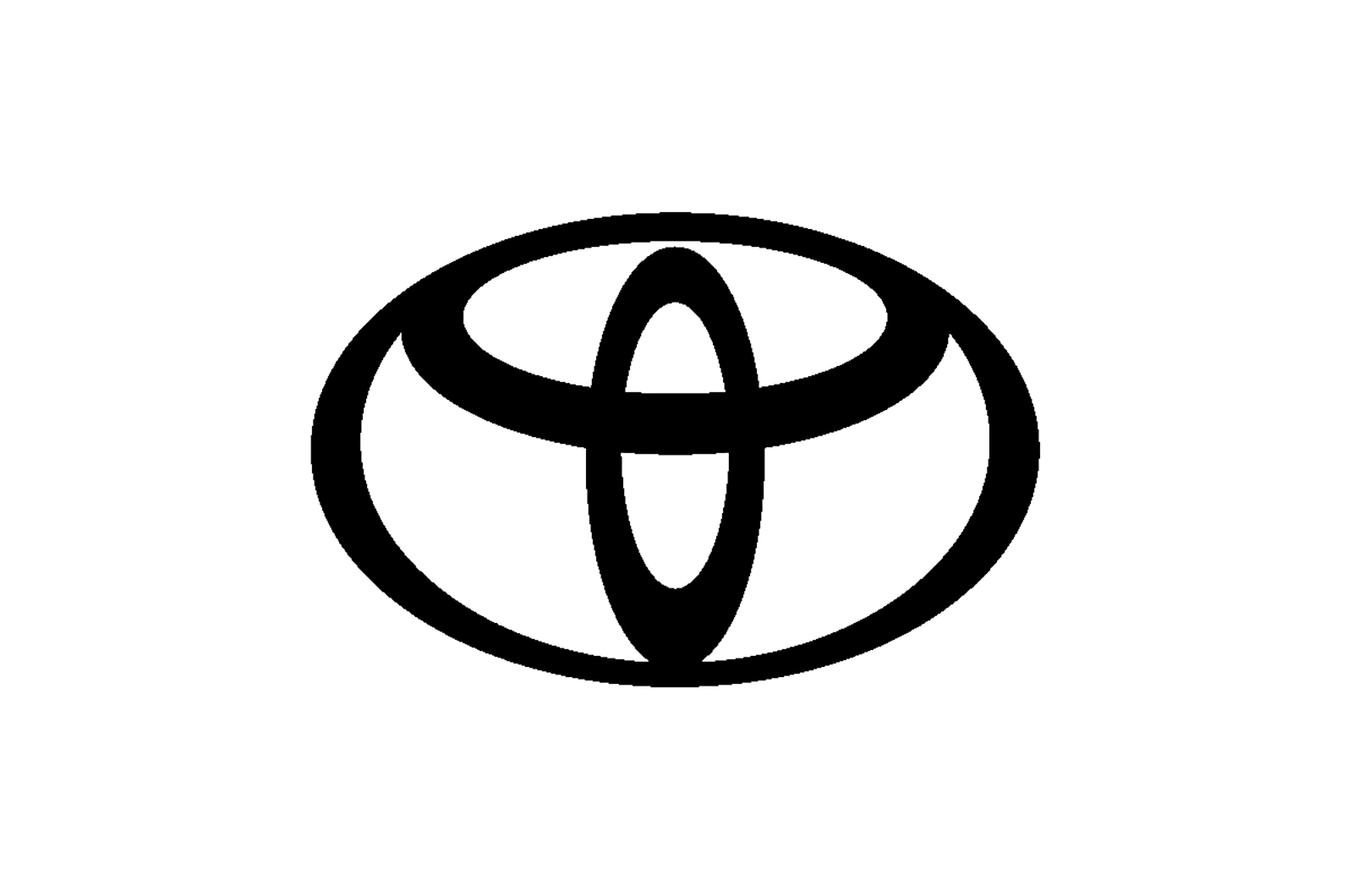 <p>Toyota’s current logo first appeared in 1989 on a model known as the Celsior, though this went unnoticed in markets where that car was sold (with a different badge) as the Lexus LS400.</p>  <p>Although at first glance it looks like a heavily stylized letter T, the logo in fact consists of three ovals. According to Toyota, the inner ones represent the hearts of the customer and the company, while the large one surrounding them represents the world.</p>  <p>Even more fancifully, the apparently empty space not taken up by ovals is not officially empty at all. Instead, it stands for Toyota’s ‘infinite values’ of quality, value, innovation, safety, the environment, social responsibility and the joy of driving.</p>  <p>The logo was updated in 2006 to look more three-dimensional and metallic, but in 2020 Toyota succumbed to the new fashion for austerity and re-rendered it in flat black-and-white.</p>
