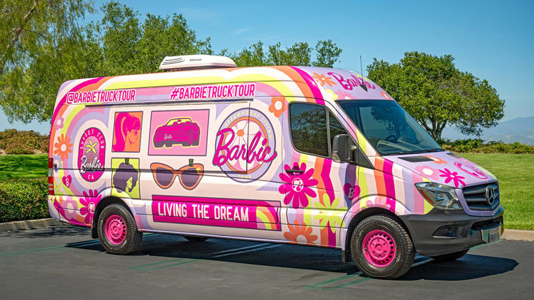 Hello Kitty and Barbie trucks roll into Baltimore for 2024 East Coast tour