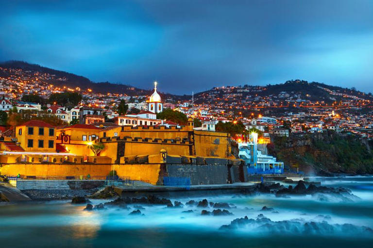 View of old castle Fortaleza de Sao Tiago in Funchal