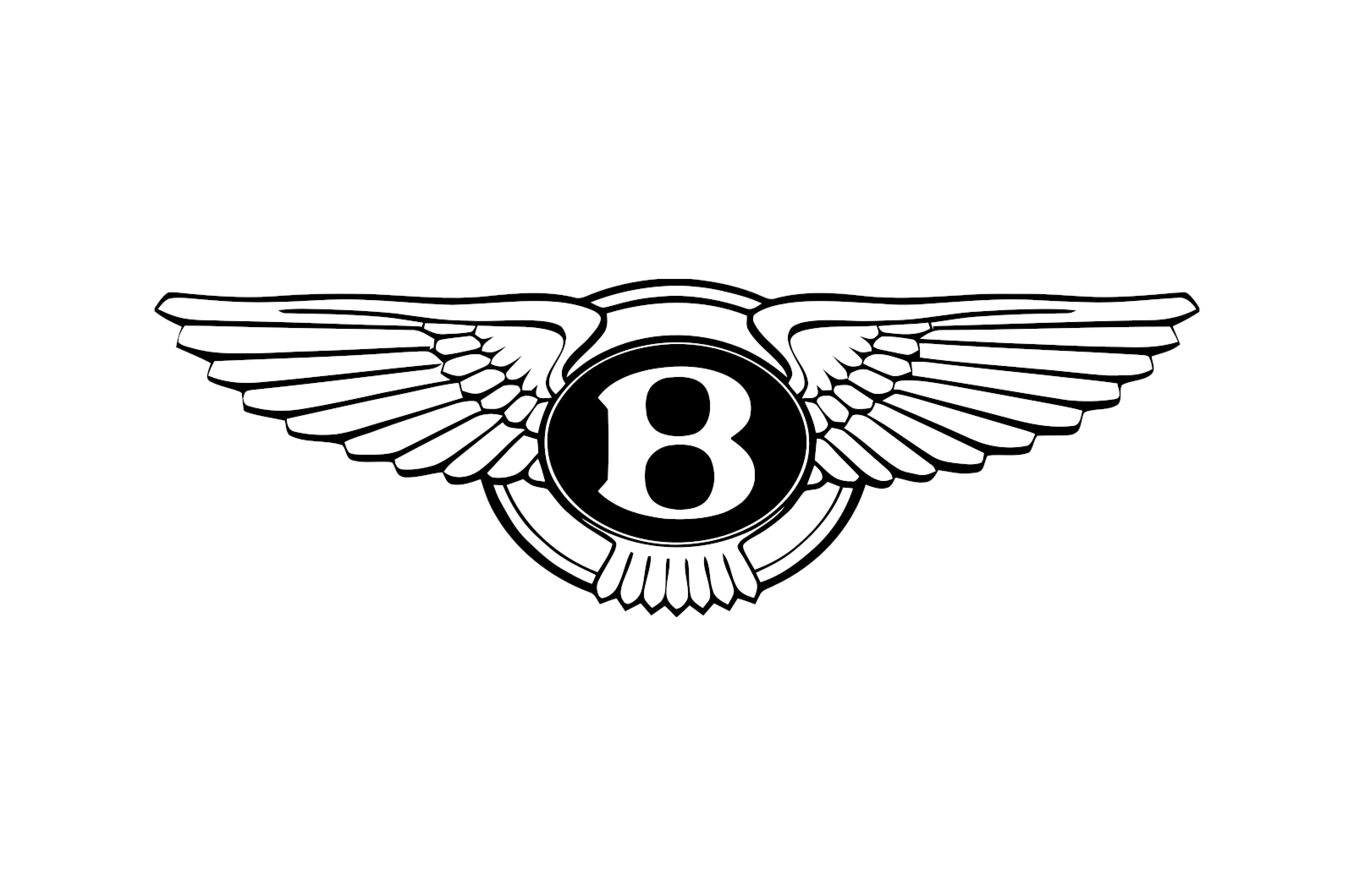 <p>Bentley’s logo has been updated only slightly since the company was founded in 1919.</p>  <p>It consists of a letter B in a central circle, which is surrounded by two wings.</p>  <p>The left wing has always had one feather fewer than the right, a feature originally intended to make badges crafted by villainous but inattentive forgers easier to spot.</p>  <p>Bentley mascots have used the B (not in a circle this time) mounted fore-and-aft, and wings which at one point sprouted out to either side but more usually – and more aerodynamically – extend backwards along the center line of the car.</p>
