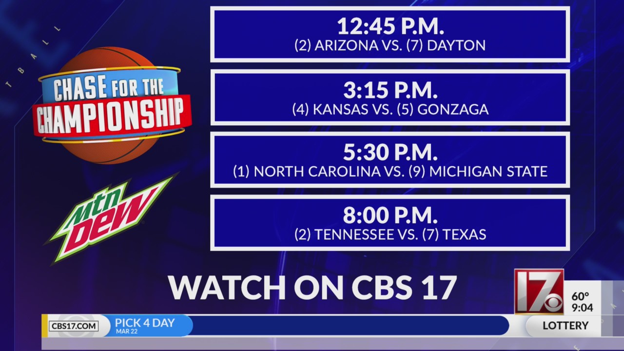 Catch the UNC's second round game on CBS 17