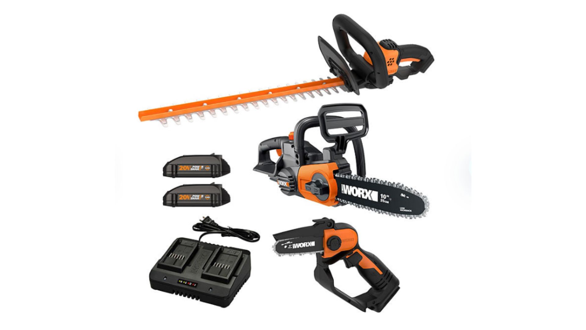 <p>"The spring is precisely when you want to clean up your yard and this is where this cordless lawncare tool set fits in perfectly," said David Bakke, budgeting expert at <a href="https://dollarsanity.com/" rel="noreferrer noopener">DollarSanity</a>. "Plus it's cordless for added convenience."</p> <p>Included with this set is a Worx 22-inch hedge trimmer, a 5-inch pruning saw and a 10-inch cordless chainsaw for $149.98, which is $80 off its regular price.</p>