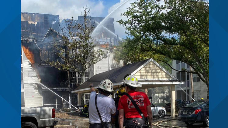 Crews respond to fire at Palm Harbor condo complex