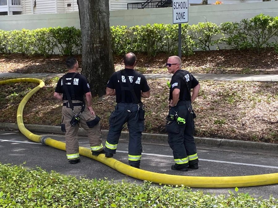 DRONE VIDEO: Palm Harbor Fire Rapidly Spreads To Third Floor, Attic