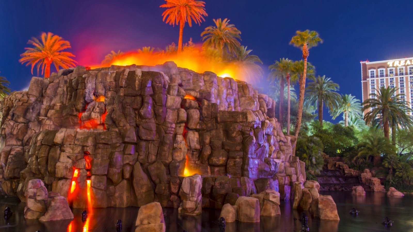 <p>Who wouldn’t want to see a volcano erupt with fire, smoke, and lava right in front of their hotel? Well, that is exactly what this volcano does. Every night on the hour from 8 p.m. to 11 p.m., you’ll see a show unlike any you have ever seen before.</p>