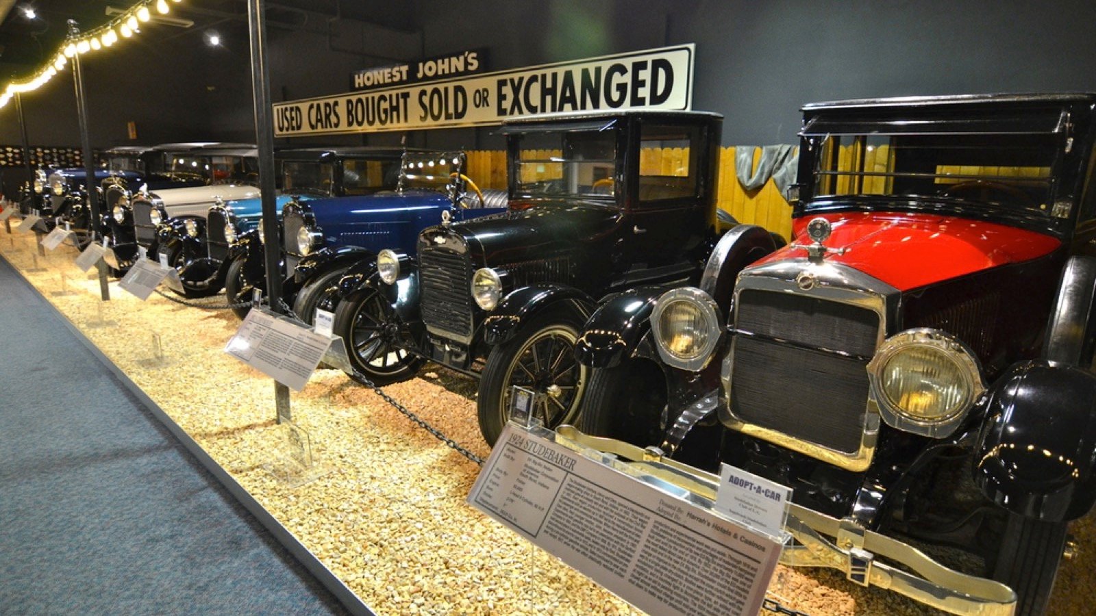 <p>The National Automobile Museum in Reno is a car lovers paradise. You and your family will have a blast checking out over 200 rare and one-of-a-kind automobiles from the past century. There is even a kid’s interactive area with life-sized Lightning McQueen and Tow Mater from the Walt Disney and Pixar Studios movie Cars.</p>