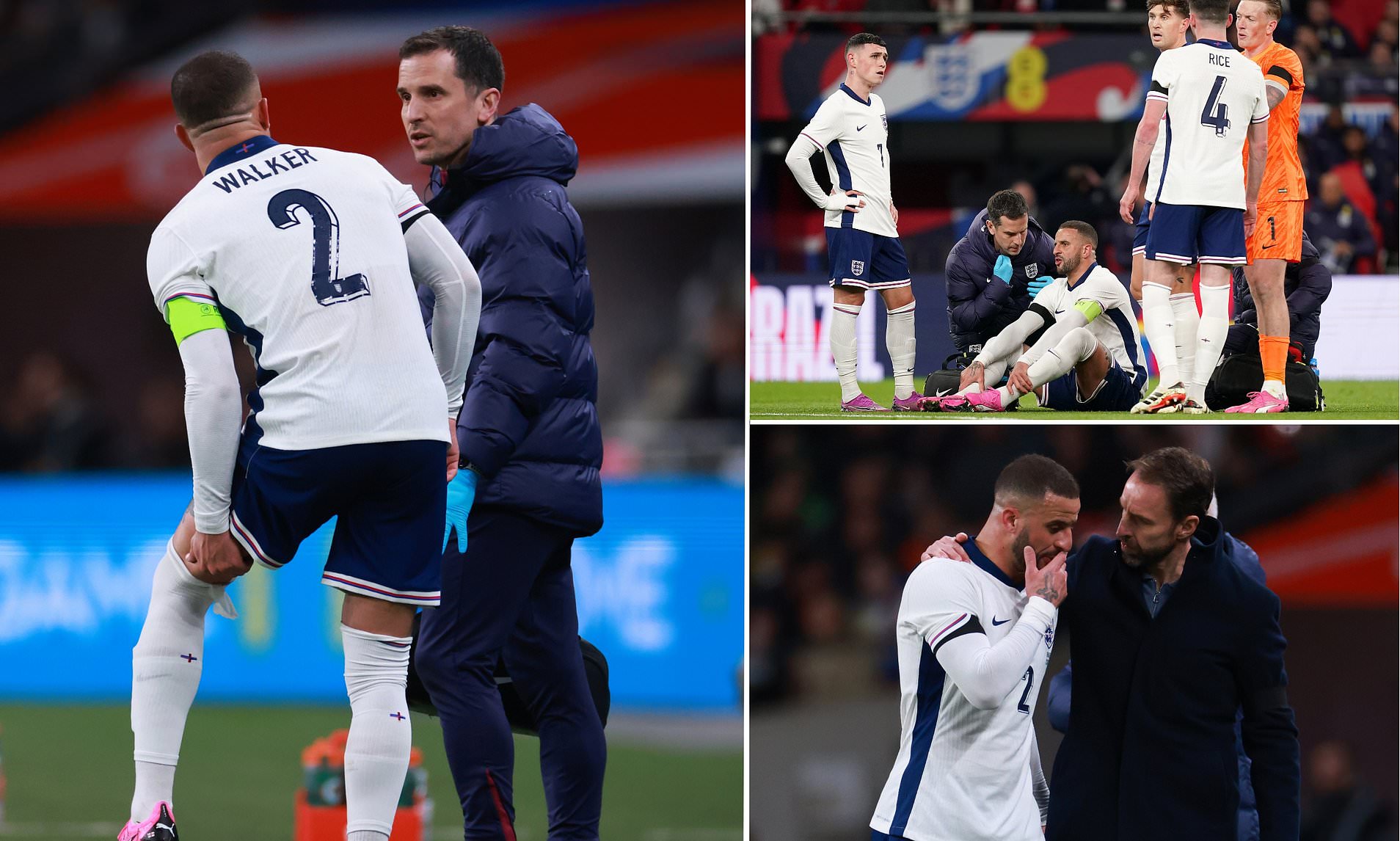 Man City Dealt Injury Blow As Kyle Walker Is Forced Off For England