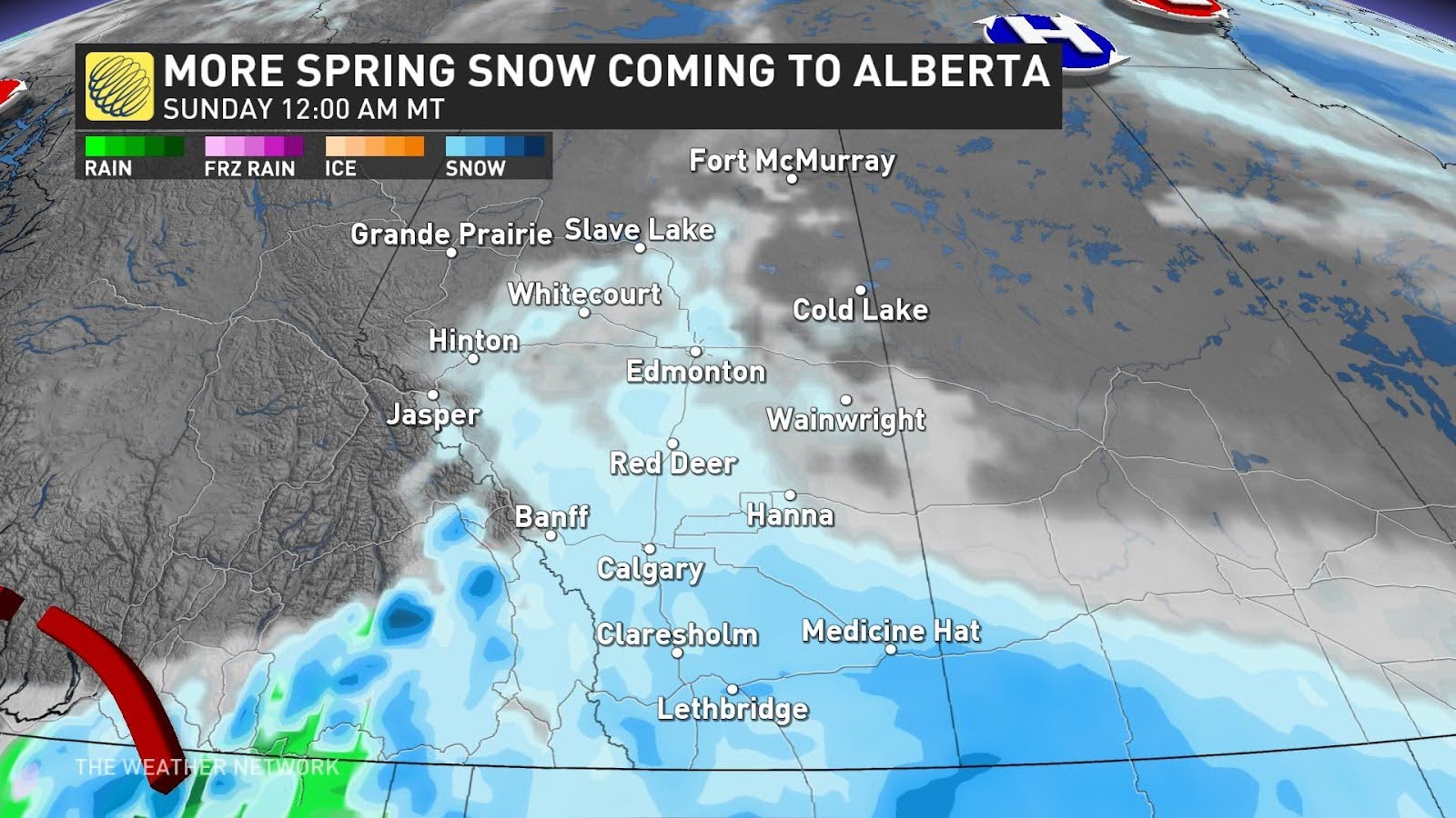slow travel expected as alberta snows continue into sunday