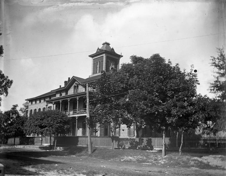 The original St. Luke's Hospital at 314 Palmetto St. is shown circa 1900. Completed in 1878, it is believed to be the first modern major hospital in Florida and now serves as headquarters for the Jacksonville History Center.
